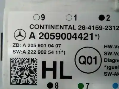 Автозапчасти б/у электронный модуль за mercedes-benz clase c (w205) familiar c 220 t cdi bluetec edition 1 (205.204) ссылки oem iam a2059004421 e3-a1-7-5 a2059010407