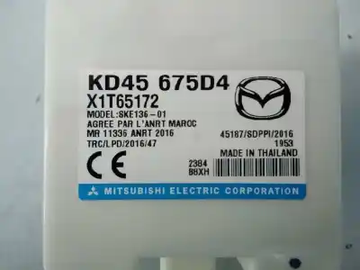 Автозапчастина б/у електронний модуль для mazda cx-5 zenith 2wd посилання на oem iam kd45675d4 e3-b5-28-3 x1t65172