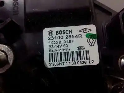 Автозапчастина б/у генератор для renault captur zen посилання на oem iam 231002854r p3-b6-5-2 f000bl04bf