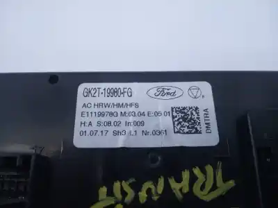 Gebrauchtes Autoersatzteil steuerung der heizung / klimaanlage zum ford transit custom kombi 300 l2 tourneo titanium oem-iam-referenzen gk2t19980fg  gk2t18549