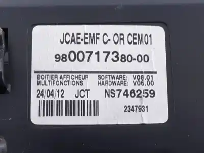 Peça sobressalente para automóvel em segunda mão sistema de áudio / rádio cd por citroen c4 lim. seduction referências oem iam 9801189780 e3-b2-28-4 9800717380