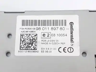 Peça sobressalente para automóvel em segunda mão sistema de áudio / rádio cd por citroen c4 lim. seduction referências oem iam 9801189780 e3-b2-28-4 9800717380