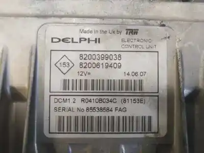 Second-hand car spare part ecu engine control for renault clio iii 20 aniversario oem iam references 8200399038 e2-a1-44-3 8200619409