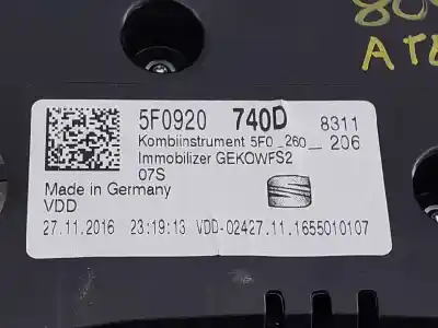 Second-hand car spare part dashboard for seat ateca (kh7) reference busines oem iam references 5f0920740d e2-a1-6-1 a2c53427456ar