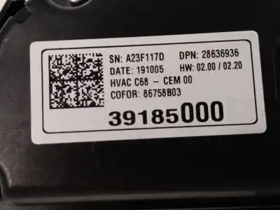 Автозапчастина б/у клімат-контроль для opel corsa f elegance посилання на oem iam 39185000 e3-a5-17-3 