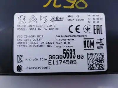 Автозапчастина б/у електронний модуль для peugeot 208 (p2) allure посилання на oem iam 9838568380 e3-b2-47-4 e1174509 Автозапчастина б/у електронний модуль для peugeot 208 (p2) allure посилання на oem iam 9838568380 e3-b2-47-4 e1174509