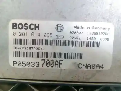 Second-hand car spare part ecu engine control for dodge avenger sxt oem iam references p05033700af e3-a5-12-1 0281014265