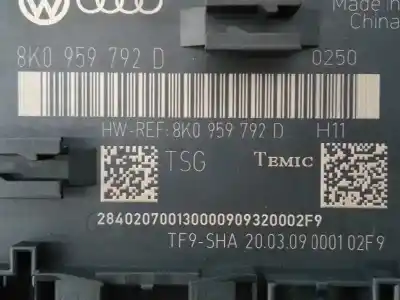 Автозапчасти б/у электронный модуль за audi q5 (8r) 2.0 tdi (125kw) ссылки oem iam 8k0959792d e2-a1-9-4 