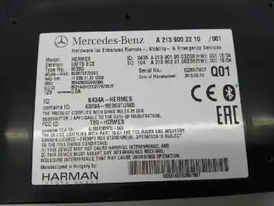 Tweedehands auto-onderdeel elektronische module voor mercedes clase c (w205) lim. c 220 cdi bluetec (205.004) oem iam-referenties a2139002210 e3-a1-5-3 g2857907