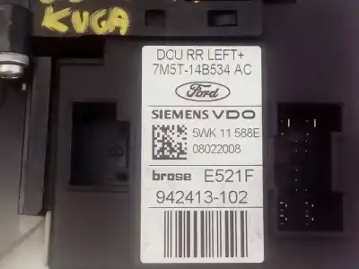 Peça sobressalente para automóvel em segunda mão motor elevador vidro traseiro esquerdo por ford kuga (cbv) titanium referências oem iam 8v4117k441ab e2-b3-14-1 0390201854