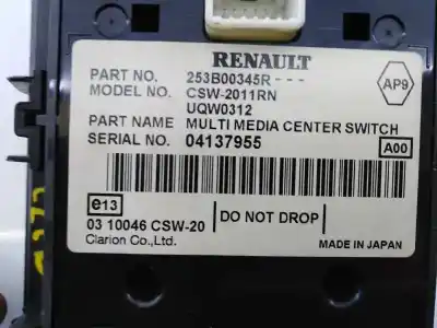 Автозапчастина б/у gps навігаційна система для renault scenic iii grand dynamique посилання на oem iam 253b00345r e2-a1-33-1 259154618r