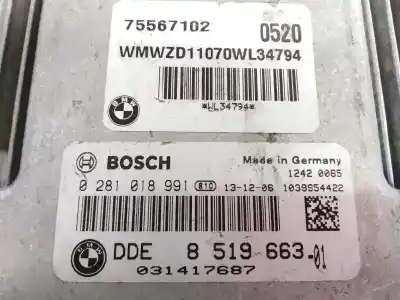 Pezzo di ricambio per auto di seconda mano centralina motore per mini countryman (r60) one d riferimenti oem iam dde851966301 e3-a2-49-2 0281018991