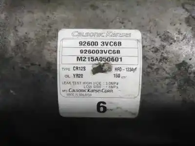 Автозапчасти б/у компрессор кондиционера воздуха за nissan pulsar (c13) acenta ссылки oem iam 926003vc6b p3-a2-3-1 m215a050601
