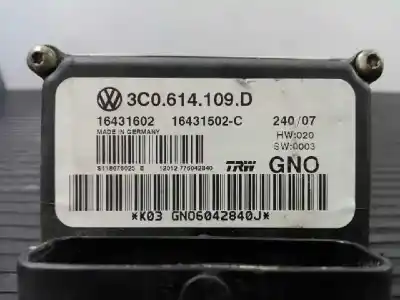 Pezzo di ricambio per auto di seconda mano abs per volkswagen passat berlina (3c2) edition riferimenti oem iam 3c0614109d p3-a8-28-4 hc72560813deq