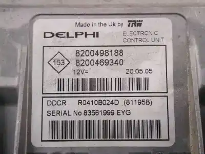 Pezzo di ricambio per auto di seconda mano centralina motore per renault megane ii berlina 5p confort dynamique riferimenti oem iam 8200498188 e2-a1-8-9 8200469340