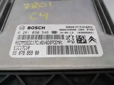 Second-hand car spare part ecu engine control for citroen c4 lim. white attraction oem iam references 0281030546 e3-b2-23-4 9807885980