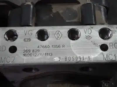Peça sobressalente para automóvel em segunda mão abs por renault kadjar life referências oem iam 476601356r p3-a8-4-4 0265956527