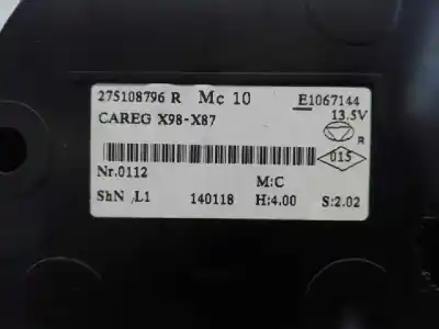 Pièce détachée automobile d'occasion commande de climatisation / chauffage pour renault clio iv dynamique références oem iam 275108796r e2-a1-29-3 