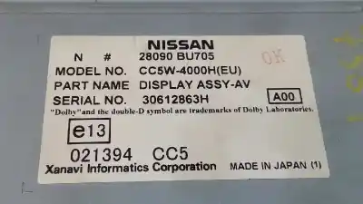 Second-hand car spare part gps navigation system for nissan almera tino (v10m) acenta oem iam references 30612863h e3-b4-30-2 28395bu700