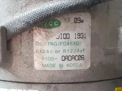 Peça sobressalente para automóvel em segunda mão compressor de ar condicionado a/a a/c por hyundai i10 essence referências oem iam f500qadac06 p3-a18-3 