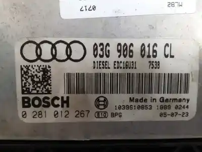 Автозапчастина б/у ебу контролер двигуна для audi a4 avant (8e) 2.0 tdi посилання на oem iam 03g906016cl e1-b6-7-2 0281012267