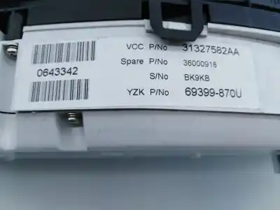 Second-hand car spare part dashboard for volvo v60 kombi ocean race oem iam references 31327582aa e3-b5-48-2 69399870u