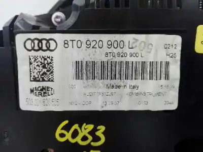 Pezzo di ricambio per auto di seconda mano pannello degli strumenti per audi a5 coupe (8t) 3.0 tdi quattro riferimenti oem iam 8t0920900l e2-a1-34-4 503001620505