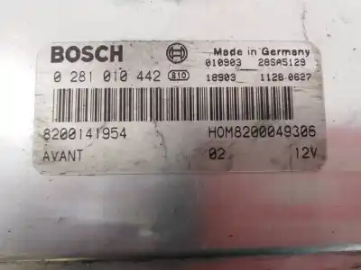 Second-hand car spare part ecu engine control for renault scenic (ja..) motor 1.9 ltr. - 59 kw dti diesel oem iam references 0281010442 e2-a1-38-8 8200141954