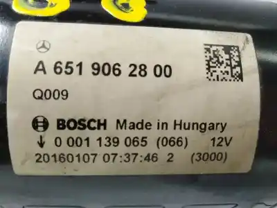 Автозапчастина б/у двигун запускається для mercedes-benz clase c (w205) familiar c 220 t cdi bluetec edition 1 (205.204) посилання на oem iam a6519062800 p3-a10-29-3 0001139065