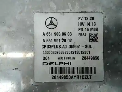 Автозапчастина б/у ебу контролер двигуна для mercedes-benz clase c (w205) familiar c 220 t cdi bluetec edition 1 (205.204) посилання на oem iam a6519000603 e3-a1-7-4 a6519012002