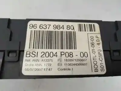 Second-hand car spare part fuse box unit for citroen c4 coupe lx oem iam references 9663798480 e1-a4-2-1 