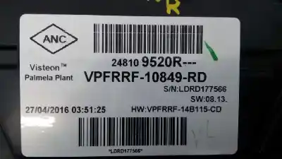 Second-hand car spare part dashboard for renault captur zen oem iam references 248109520r e2-a1-39-6 