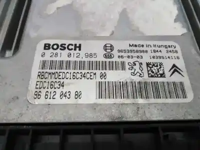 Second-hand car spare part ecu engine control for citroen c4 coupe lx oem iam references 0281012985 e3-b2-35-2 9661204380