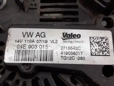 Recambio de automóvil de segunda mano de alternador para audi a1 sportback (gba) 30 tfsi adrenalin referencias oem iam 04e903015 p3-a4-25-3 