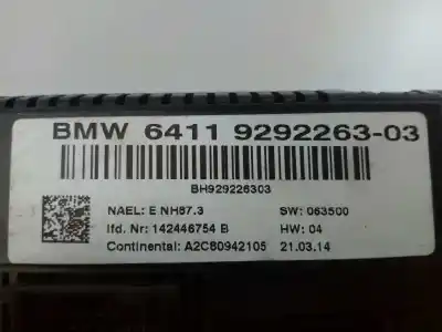 Peça sobressalente para automóvel em segunda mão comando de sofagem (chauffage / ar condicionado) por bmw x1 (e84) xdrive 20d referências oem iam 6411929226303 e3-a2-34-1 a2c80942105