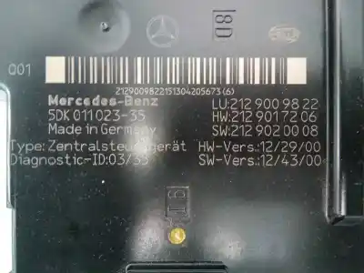 Recambio de automóvil de segunda mano de modulo electronico para mercedes clase e (w212) familiar 220 cdi blueefficiency (212.202) referencias oem iam 2129009822  2129017206