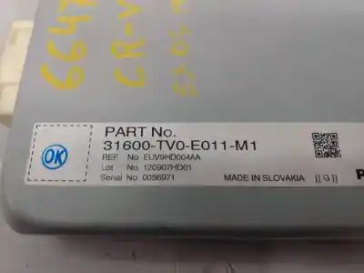 Second-hand car spare part electronic module for honda cr-v (re) luxury oem iam references 31600tv0e011m1 e3-b5-19-4 euv9hd004aa