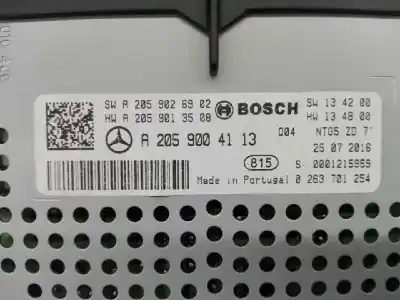 Peça sobressalente para automóvel em segunda mão módulo / sistema de navegação gps por mercedes clase c (w205) lim. c 220 cdi bluetec (205.004) referências oem iam a2059003729 e3-a1-4-4 a2059004113