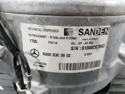 Peça sobressalente para automóvel em segunda mão compressor de ar condicionado a/a a/c por mercedes clase c (w205) lim. c 220 cdi bluetec (205.004) referências oem iam a0008303902 p3-a1-20-2 a01008207663