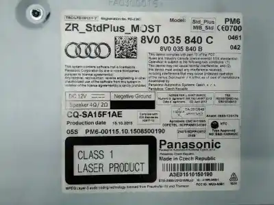 Peça sobressalente para automóvel em segunda mão módulo / sistema de navegação gps por audi a3 (8v) ambition referências oem iam 8v0919614p e2-a1-12-7 8v0857273