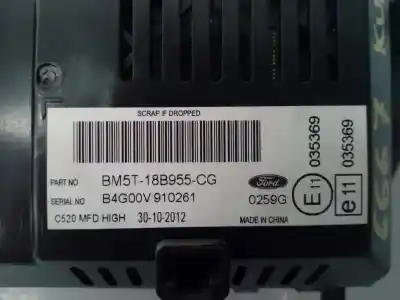 Second-hand car spare part multifunction display for ford kuga (cbs) titanium oem iam references bm5t18b955cg e3-b3-35-2 b4g00v910261