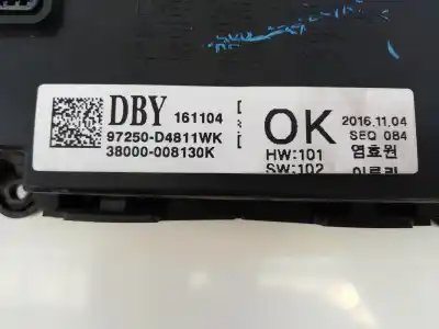 Peça sobressalente para automóvel em segunda mão comando de sofagem (chauffage / ar condicionado) por kia optima emotion referências oem iam 97250d4811 e3-a3-25-2 38000008130