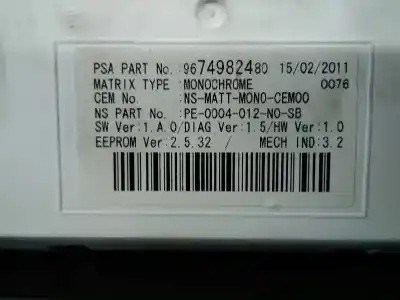 Peça sobressalente para automóvel em segunda mão quadrante por peugeot 5008 premium referências oem iam 9676464480 e3-b2-44-3 