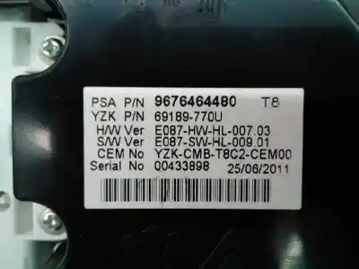 Peça sobressalente para automóvel em segunda mão quadrante por peugeot 5008 premium referências oem iam 9676464480 e3-b2-44-3 