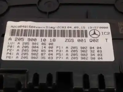 Автозапчастина б/у панель інструментів для mercedes-benz clase c (w205) lim. c 220 cdi bluetec (205.004) посилання на oem iam a2059001018 e3-a1-19-2 