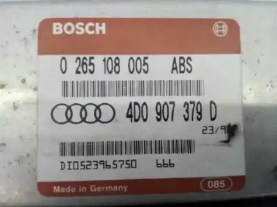 İkinci el araba yedek parçası abs kontrol ünitesi için audi a4 berlina (b5) 1.8 oem iam referansları 0265108005 e2-a1-10-8 4d0907379d