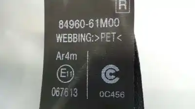 Peça sobressalente para automóvel em segunda mão cinto de segurança traseiro direito por suzuki sx4 gle referências oem iam 8496061m00 e2-a3-60-2 502qk1y35y