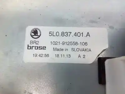 Second-hand car spare part driver left window regulator for skoda yeti active oem iam references 5l0837401a e1-a5-38-1 