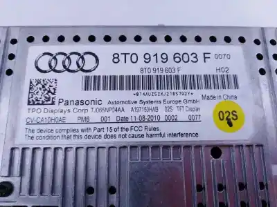 Piesă de schimb auto la mâna a doua sistem audio / cd radio casetofon pentru audi a4 avant (8k5) (2008) básico referințe oem iam 8t1057186p e2-a1-4-1 8t0919603f