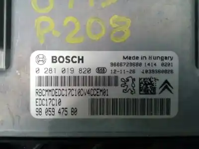 Second-hand car spare part ecu engine control for peugeot 208 access oem iam references 9805947580 e3-b2-46-1 0281019820